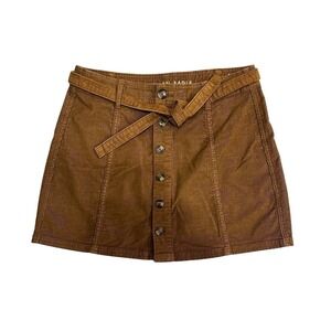 American Eagle Outfitters Corduroy Skirt High Rise‎ A Line Preppy Size 8 Brown